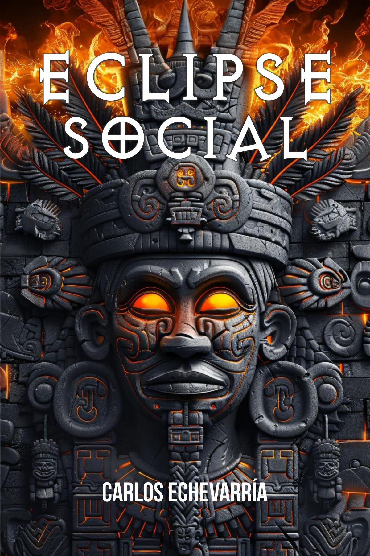Portada de ECLIPSE SOCIAL, thriller conspirativo y novela de ficción tecnológica de Carlos Echevarría